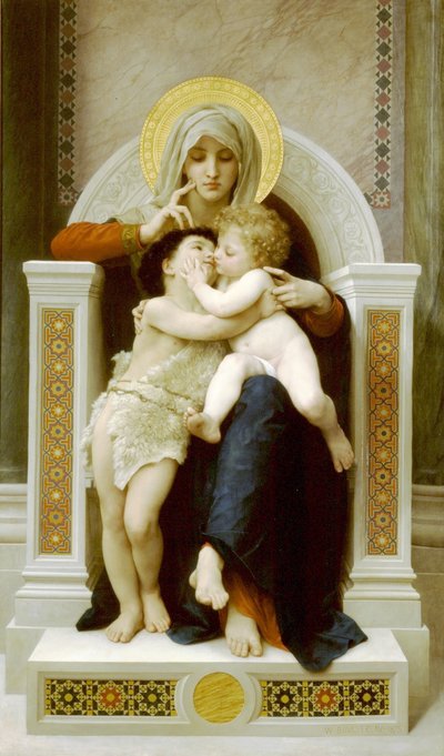 The Virgin, Jesus and Saint John the Baptist by William Adolphe Bouguereau